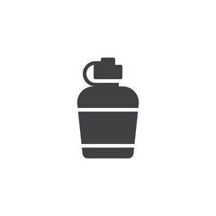 Hiking flask vector icon. Travel canteen filled flat sign for mobile concept and web design. Water flask glyph icon. Symbol, logo illustration. Pixel perfect vector graphics