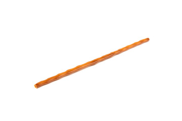 Cracker pretzel sticks isolated on white background.