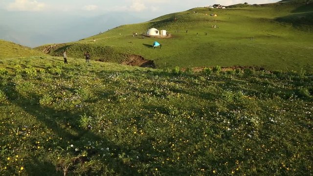 Dayara Bugyal, in Uttarkashi district, meaning "high altitude meadow" is at an elevation of 3,408 metres. The beautiful meadows are developed into ski slopes covering an area of 28 square kilometres .