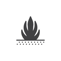 Sand desert pant vector icon. filled flat sign for mobile concept and web design. Exotic plant leaves glyph icon. Outdoors symbol, logo illustration. Pixel perfect vector graphics