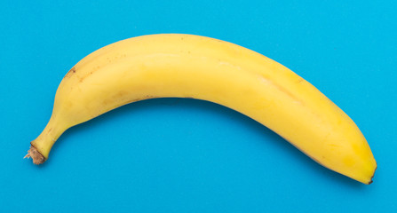 Banana on blue