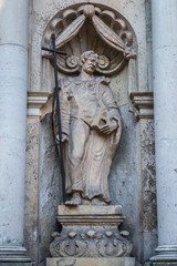 Details of Church of Saint Peter facade in Riga, Latvia