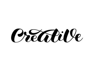 Creative brush  lettering. Vector illustration for clothes
