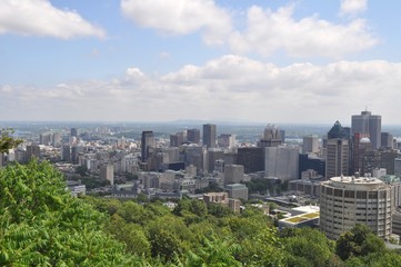 Obraz premium Vue sur la ville de Montréal depuis Mont Royal, Quebec, Canada