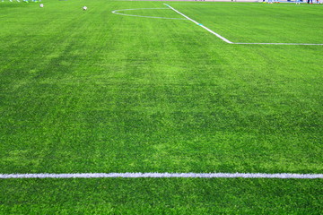 GREEN soccer field
