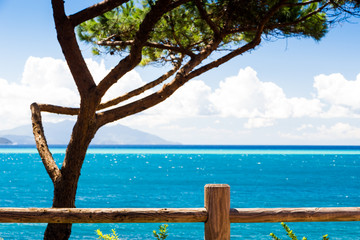 Fototapeta premium Beautiful sea in a summer day in Italy