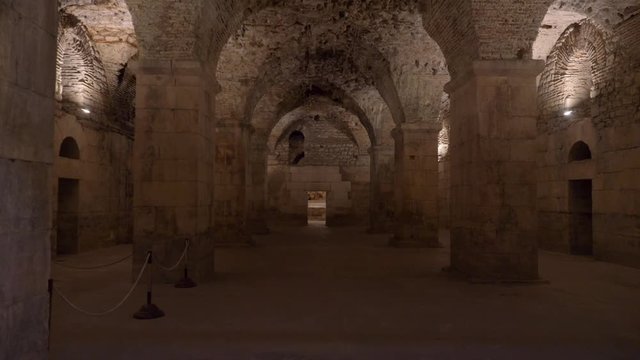 Catacombs of diocletian's palace in Split