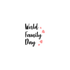 Happy World Family Day Vector Design Template