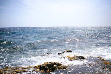 Fototapeta na wymiar Seaview at Willemstad Curacao