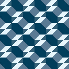 Decorative pattern for the background, tile and textiles. It is assembled from modular parts. Vector. Seamless.