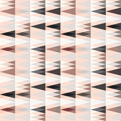 Triangles background. Vector geometric seamless pattern in pastel retro colors and simple shapes.