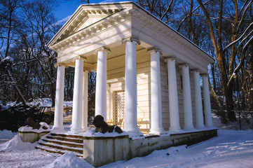 Temple of the Sybil, initially known as the Greek Temple or the Temple of Diana in Royal Baths Park in Warsaw, Poland