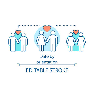 Date by orientation concept illustration