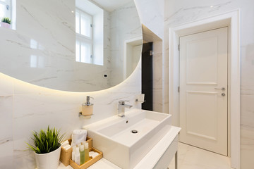 Interior of a luxury hotel bathroom