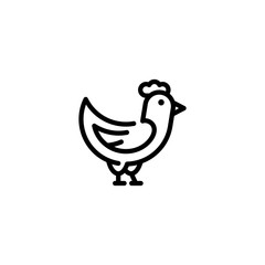 Vector Farm Chicken Icon Template
