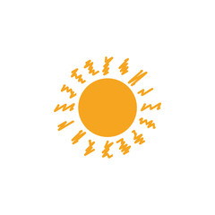 Sun clip art design vector isolated