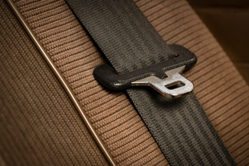 Old car seat belt detail