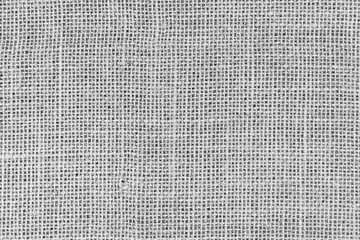 White burlap woven texture seamless. grey jute background close up macro