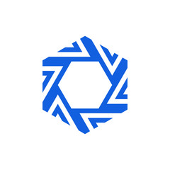 Unique New Geometric Design Icon Symbol Logo for technology business health company with modern high end look