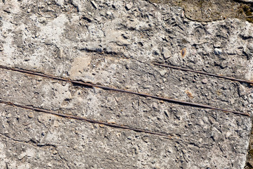 Old concrete floor tiles