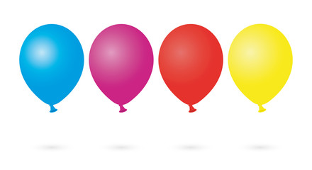 Vector party balloons. Isolated on white background.