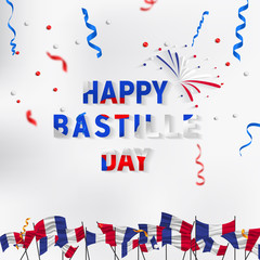 Obraz premium Happy Bastille Day.