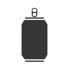 Grey Can icon vector eps10. Fresh drink cola in an aluminum can.
