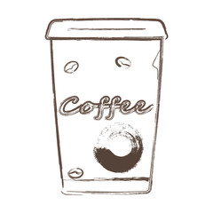 Coffee cup hand drawing vector. Coffee cup vector eps10 for cafe.