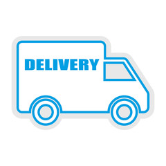  Delivery truck sign, vector icon. Delivery truck sign.