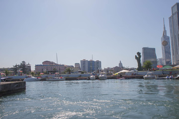 Batumi, Georgia. View From Sea to the city embankment
