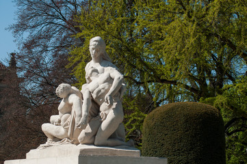 famous memorial statue in urban park at republic place in Strasbourg