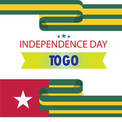 togo independence day logo design vector