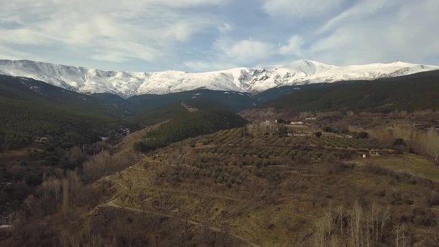 Aereal drone image Sierra Nevada mountain at Granada (Spain).
Oriental mountains Sierra Nevada, Picon del Jerez, piedra de ladrones