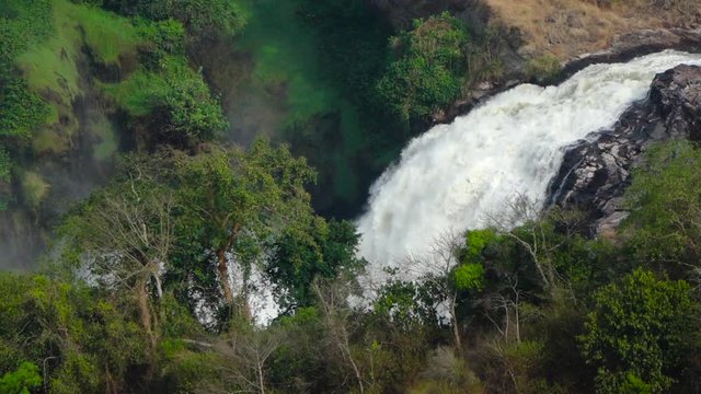 Massive Stream in Murchison Falls. National Park In Uganda, Africa
