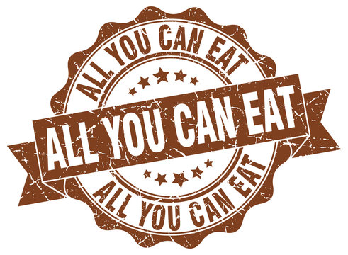 all you can eat stamp. sign. seal