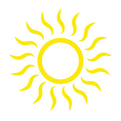 Sun icon vector isolated