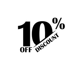 Sales discount icon. Special offer price. 10 percent - Vector