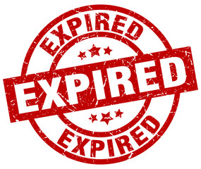 expired round red grunge stamp