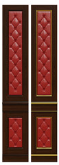 Classic wooden panel and veneer and patina gold, 3d rendering.