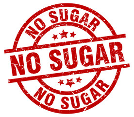 no sugar round red grunge stamp