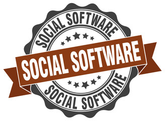 social software stamp. sign. seal