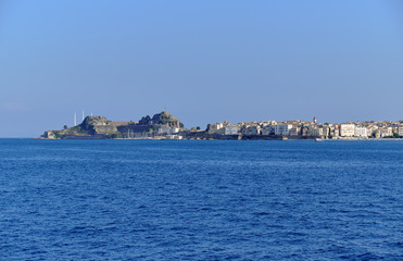 View from the Ionian Sea in Corfu Town, Greece