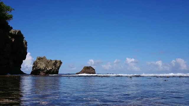 Tuyo Ka Bato means Three Rocks that are actually oversized coral reefs that turned into three islands in which one can walk on when it is low tide. When the tide is up, it's a surfer's world.