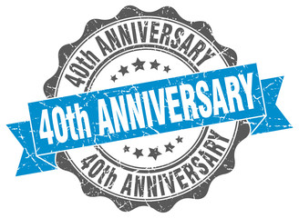 Fototapeta premium 40th anniversary stamp. sign. seal