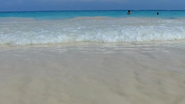 Lockdown Slow-motion: Waves Disbursing in the Shores of Hamilton Bermuda in Hamilton, Bermuda