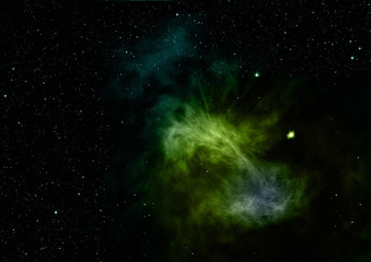 Fototapeta premium Star field in space and a nebulae. 3D rendering