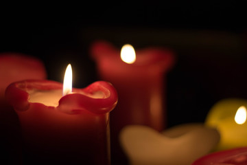Candles at night
