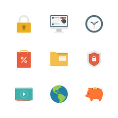 Flat design icons vector illustration for website and promotion banners