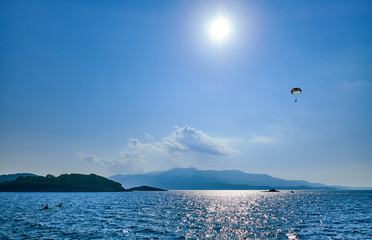 Sea view from the coast of Albania