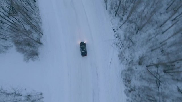 Winter drones footage